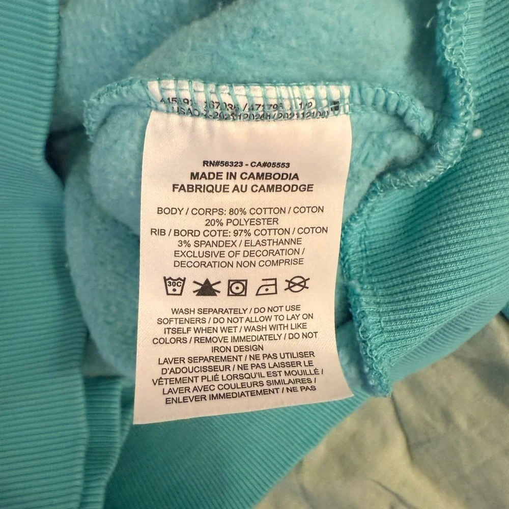Nike Aqua Crewneck cropped Sweatshirt